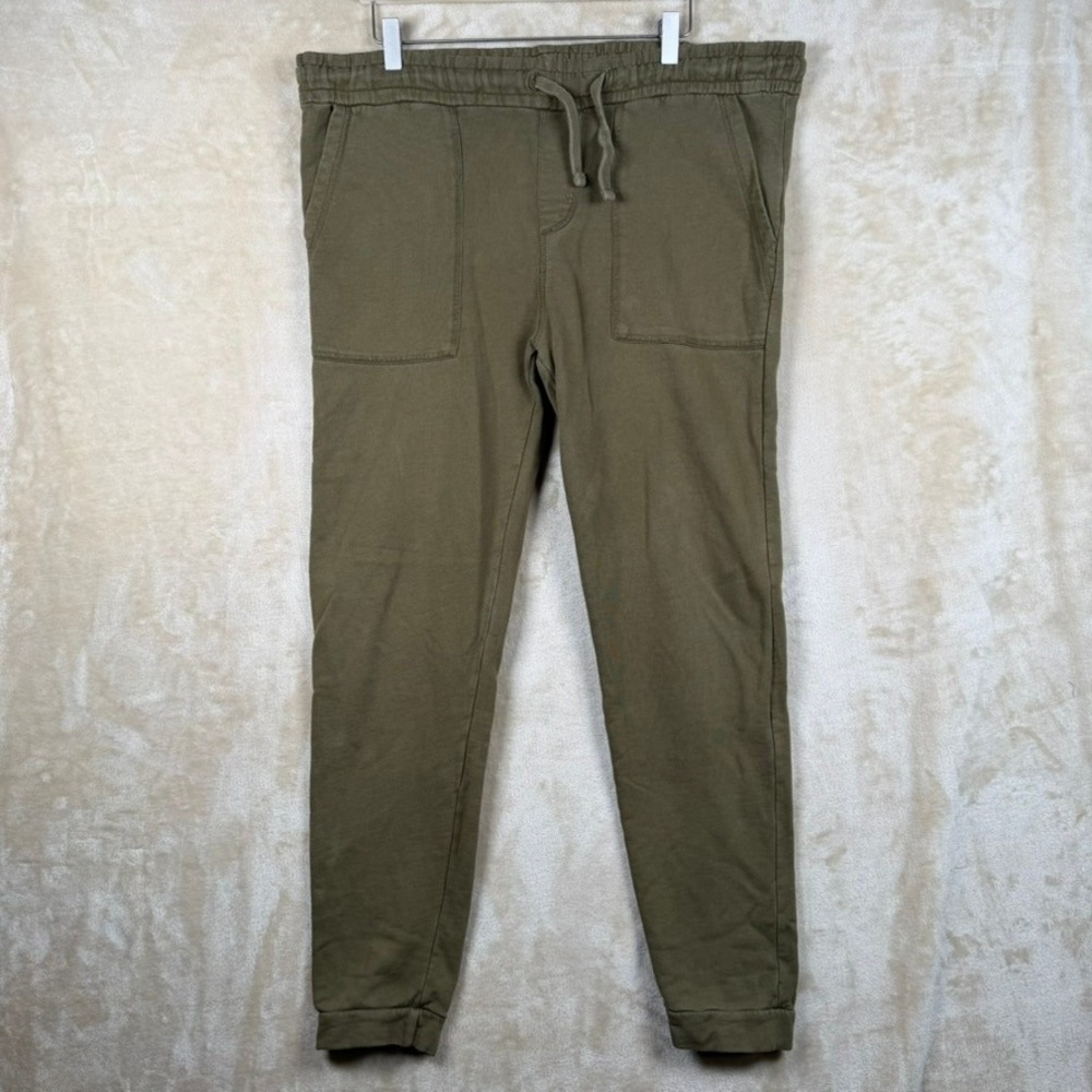 Pact Organic Cotton Joggers Mens Medium Olive Green French Terry Sweatpants